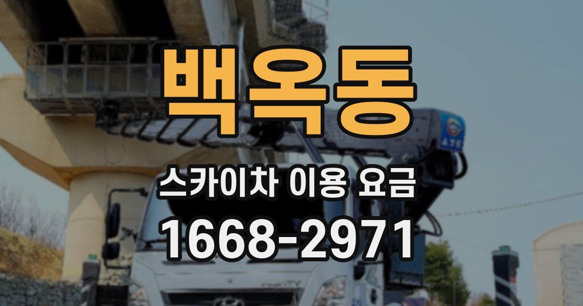 백옥동 스카이차 이용 요금