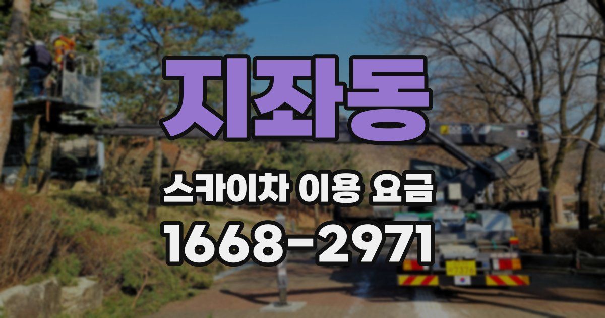 지좌동 스카이차 이용 요금