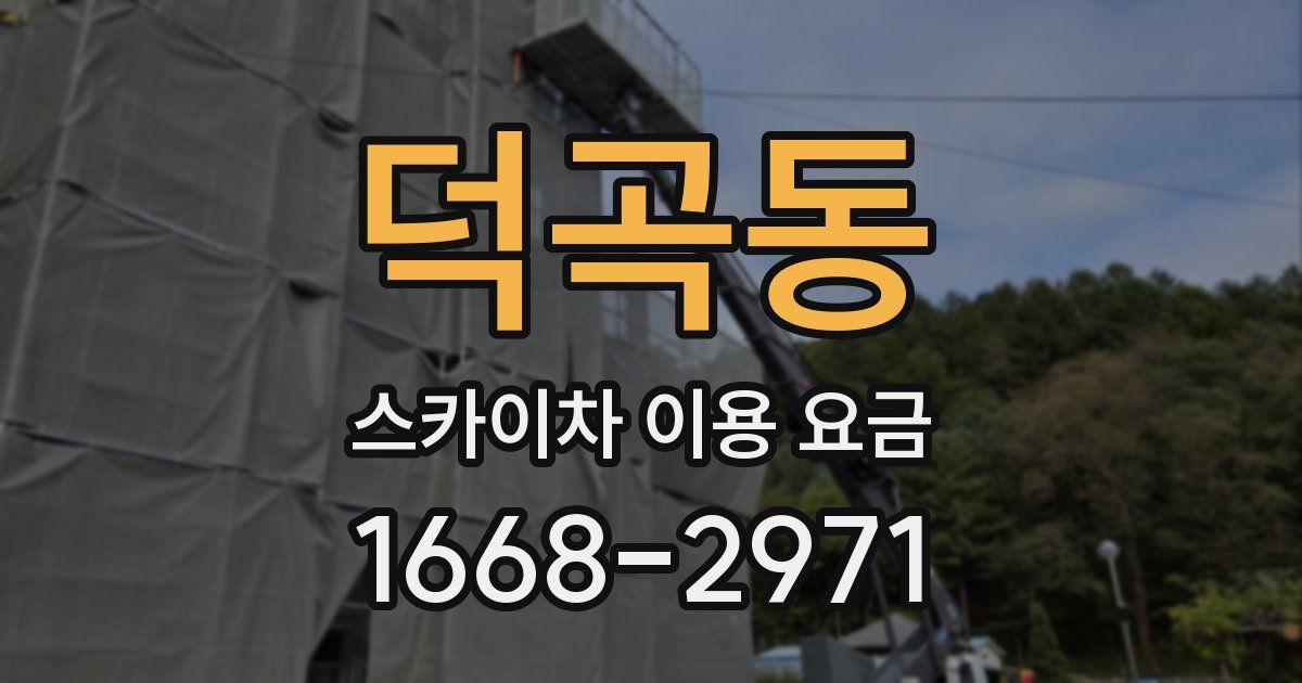 덕곡동 스카이차 이용 요금