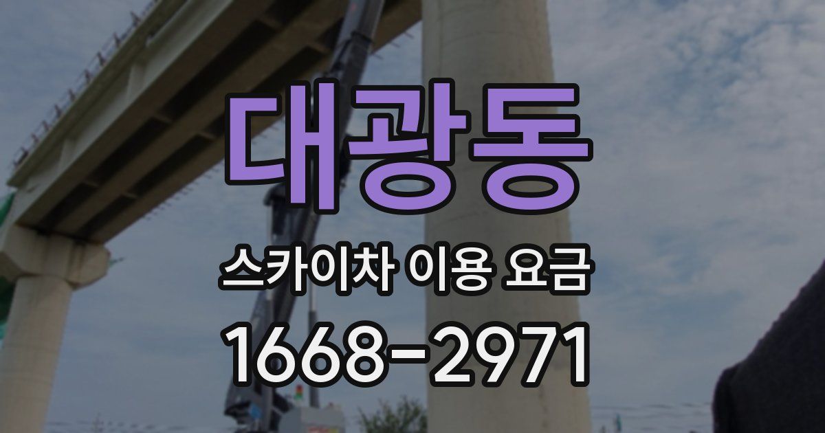 대광동 스카이차 이용 요금