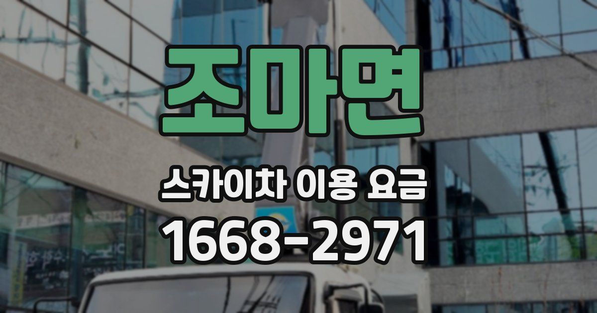 조마면 스카이차 이용 요금