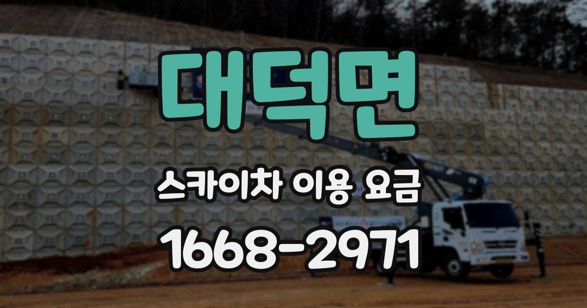 대덕면 스카이차 이용 요금