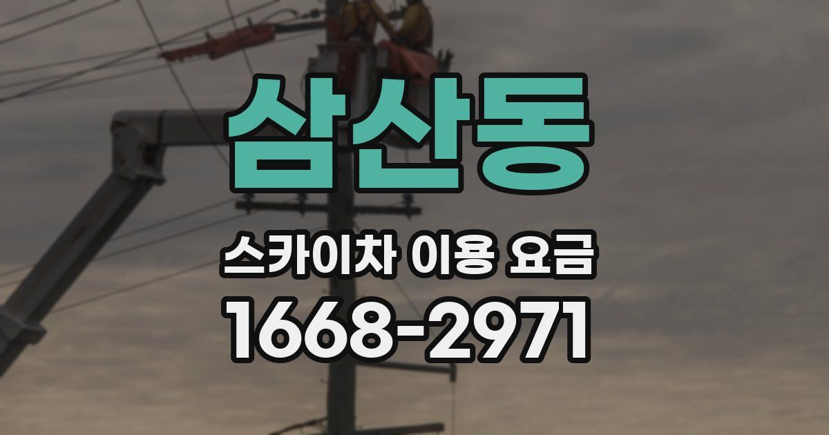 삼산동 스카이차 이용 요금