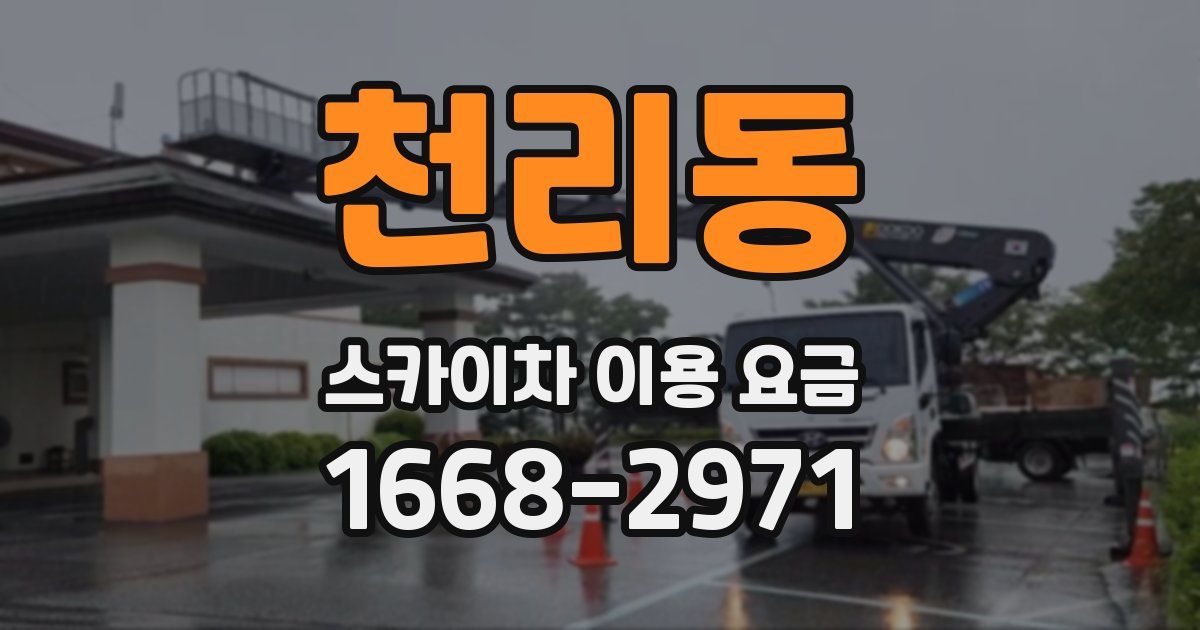 천리동 스카이차 이용 요금