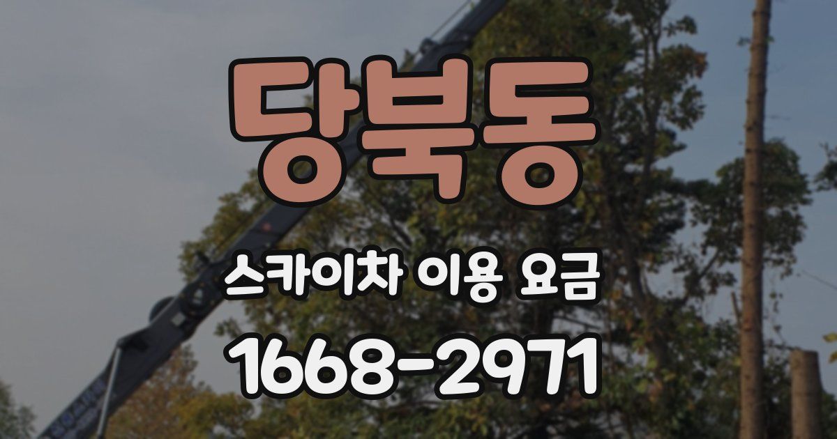 당북동 스카이차 이용 요금
