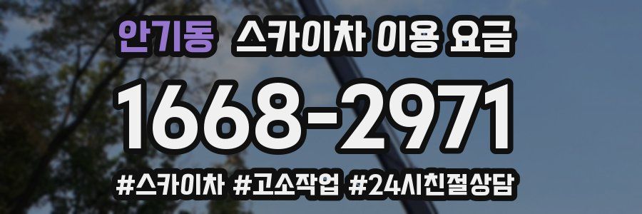 안기동 스카이차 이용 요금