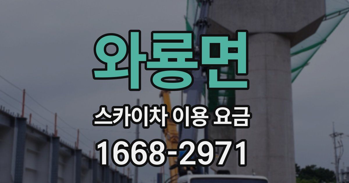 와룡면 스카이차 이용 요금