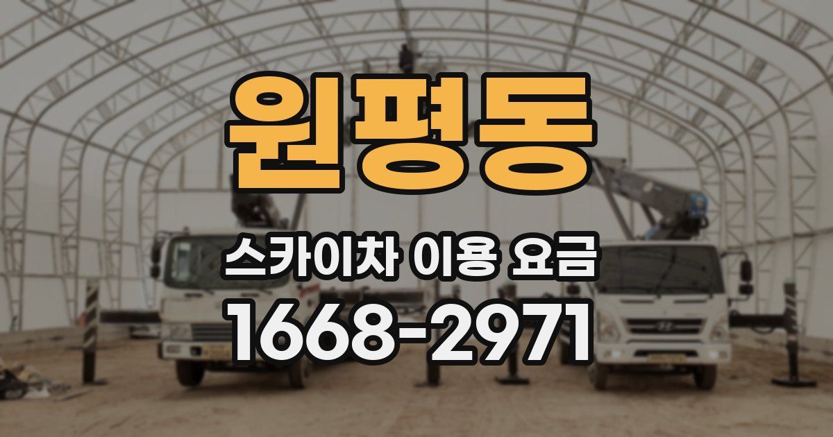 원평동 스카이차 이용 요금