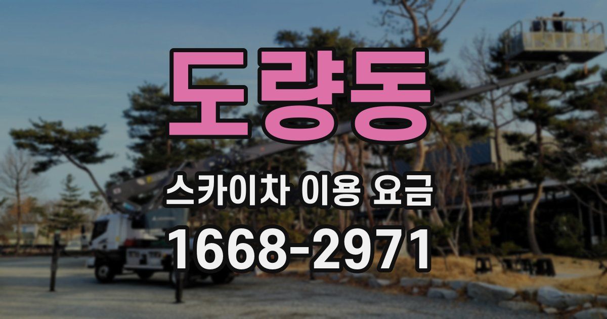 도량동 스카이차 이용 요금