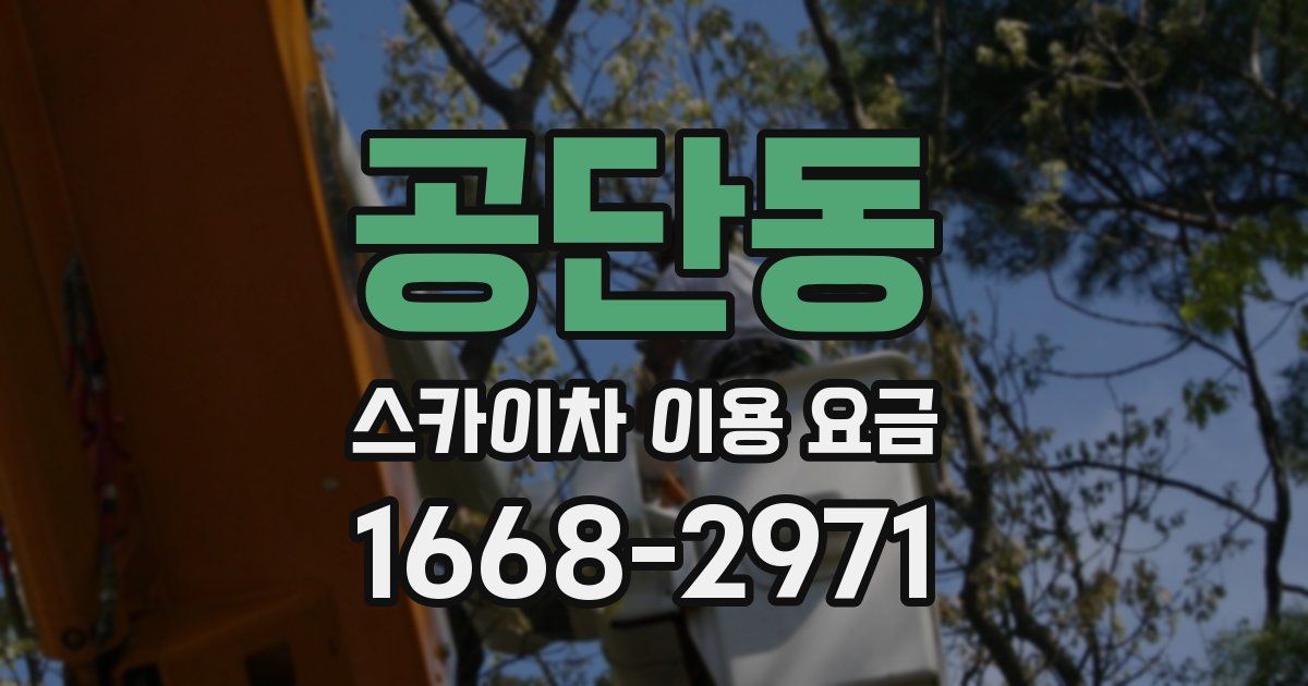 공단동 스카이차 이용 요금