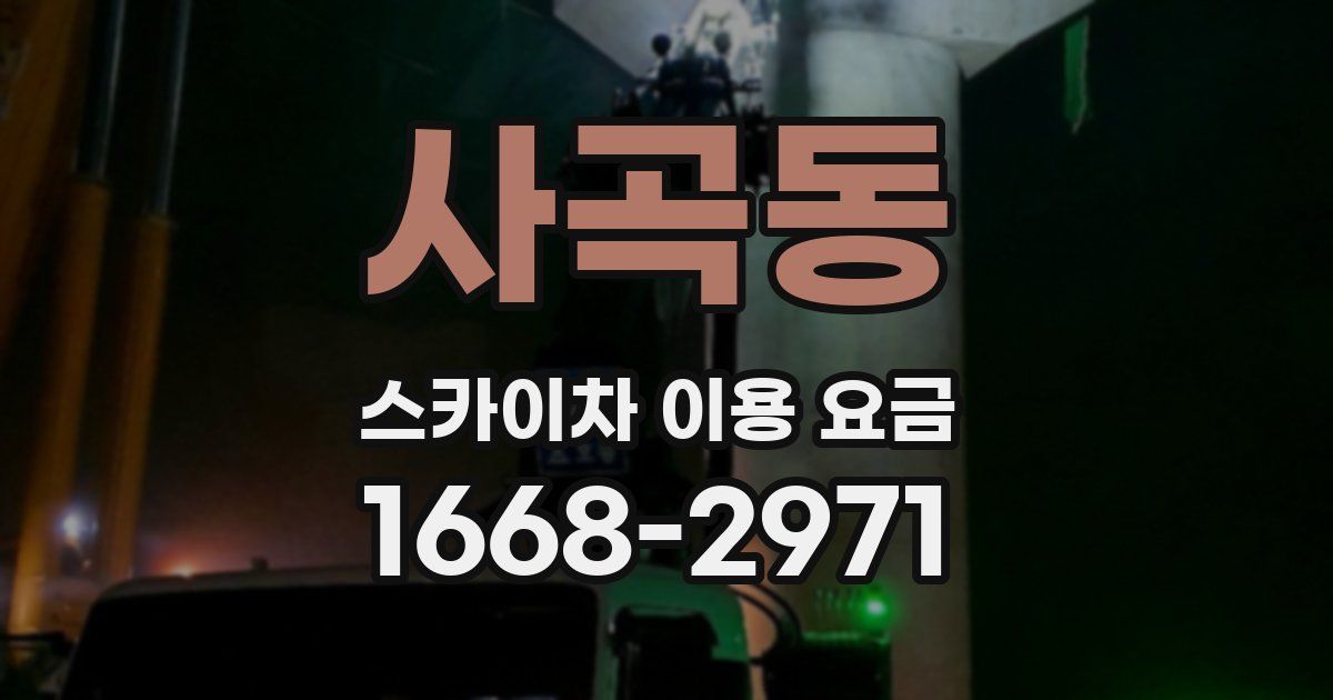 사곡동 스카이차 이용 요금