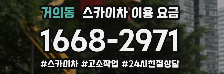 거의동 스카이차 이용 요금