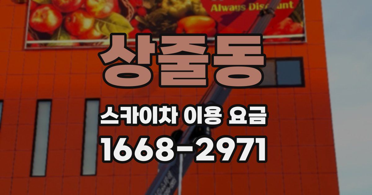 상줄동 스카이차 이용 요금