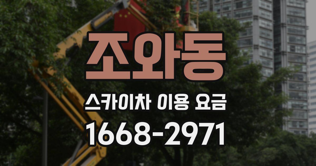 조와동 스카이차 이용 요금