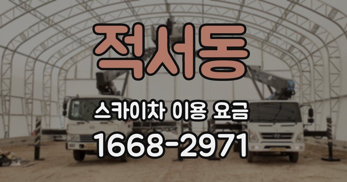 적서동 스카이차 이용 요금