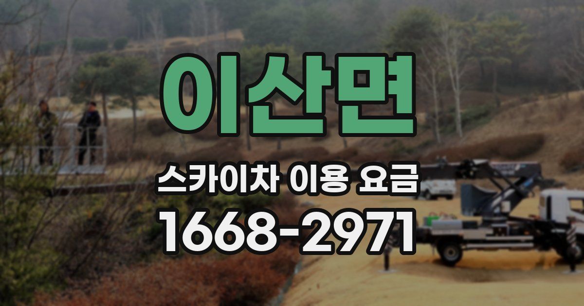 이산면 스카이차 이용 요금