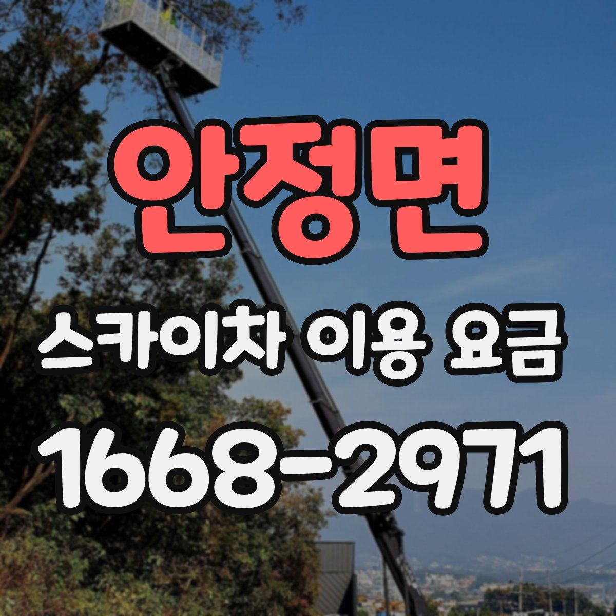 안정면 스카이차 이용 요금