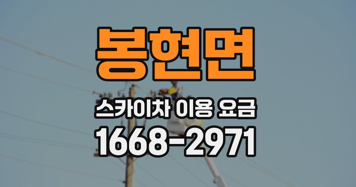 봉현면 스카이차 이용 요금