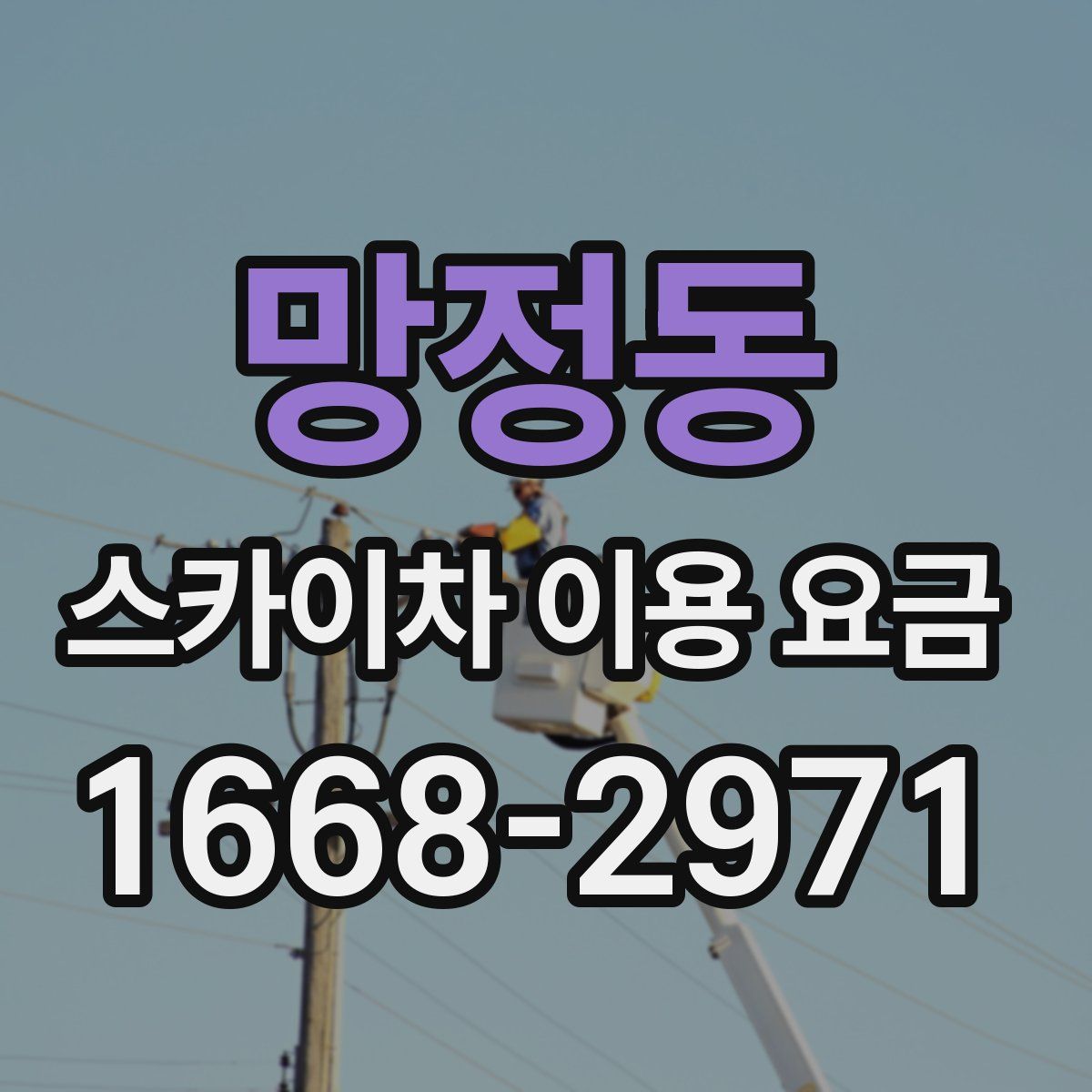 망정동 스카이차 이용 요금