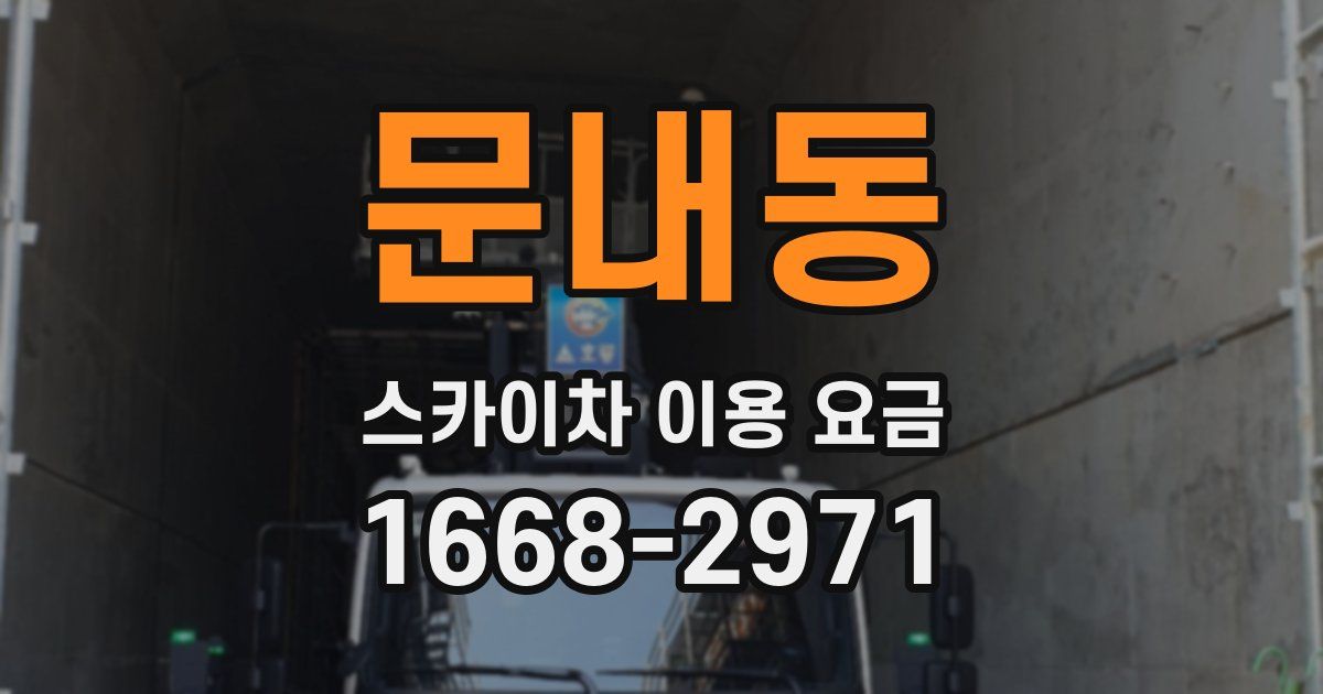 문내동 스카이차 이용 요금