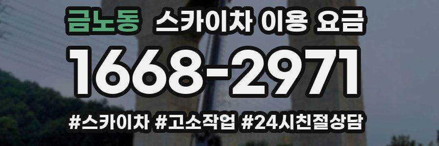 금노동 스카이차 이용 요금