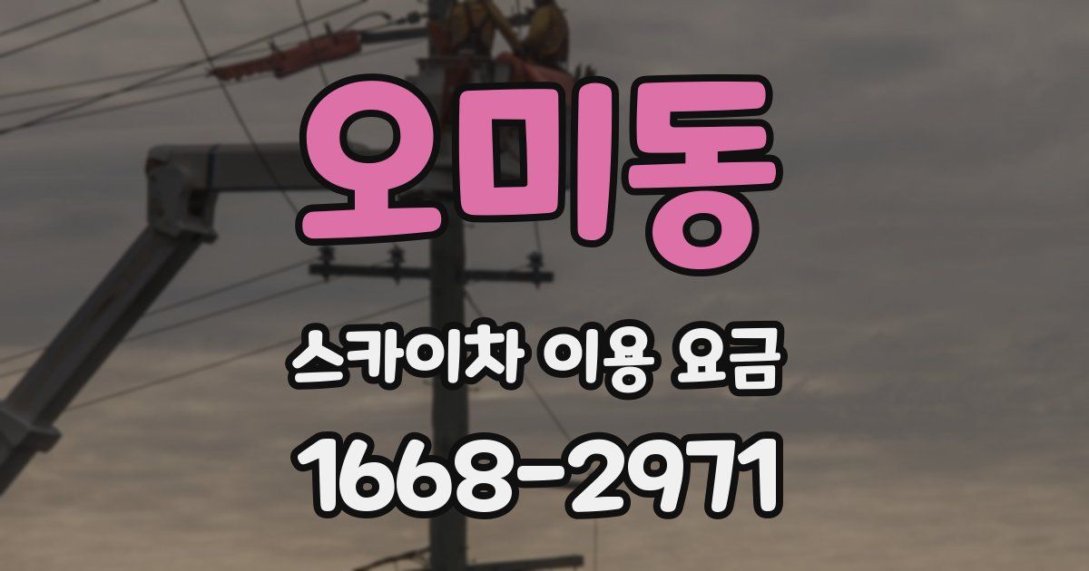 오미동 스카이차 이용 요금