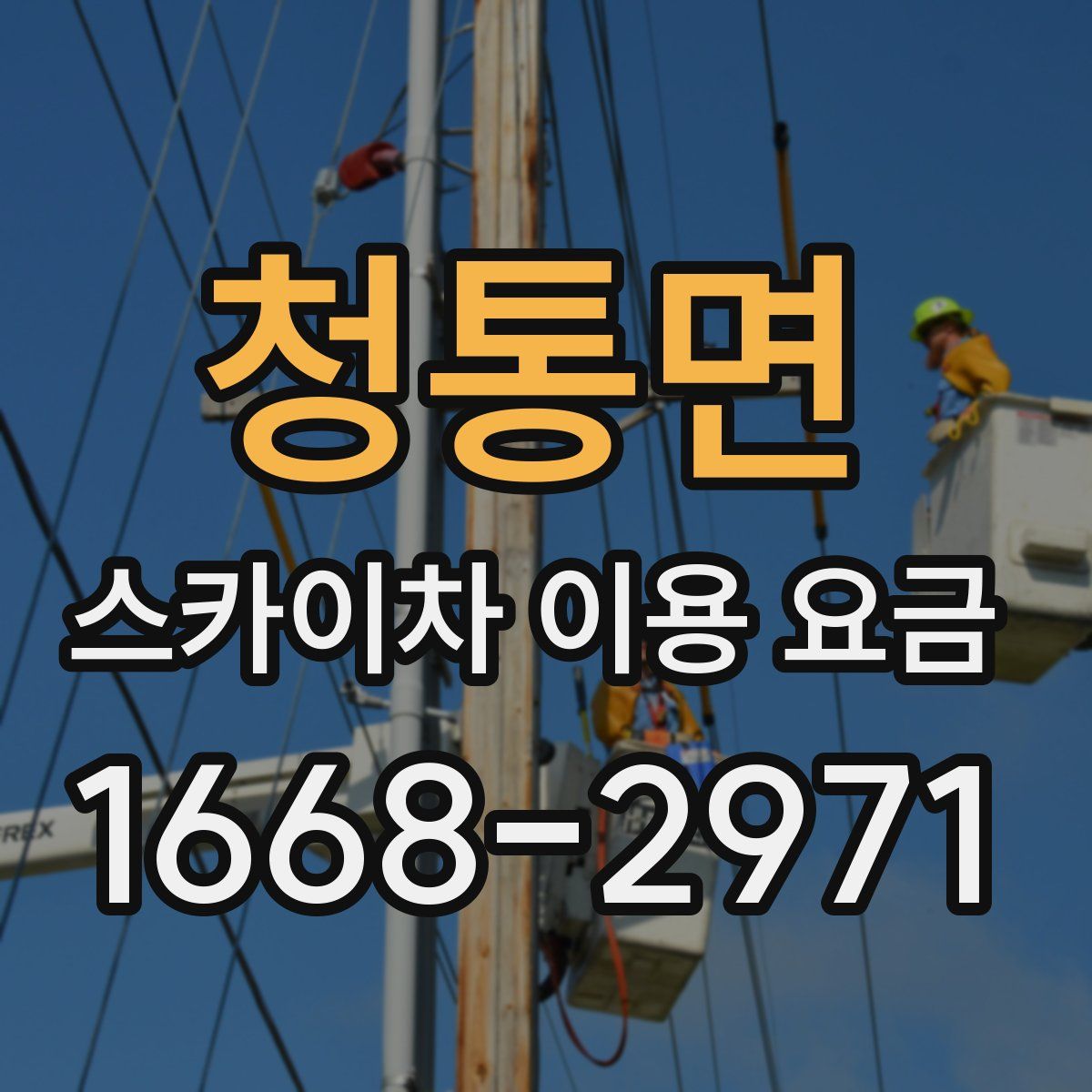 청통면 스카이차 이용 요금