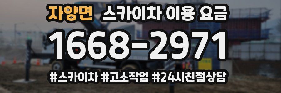 자양면 스카이차 이용 요금