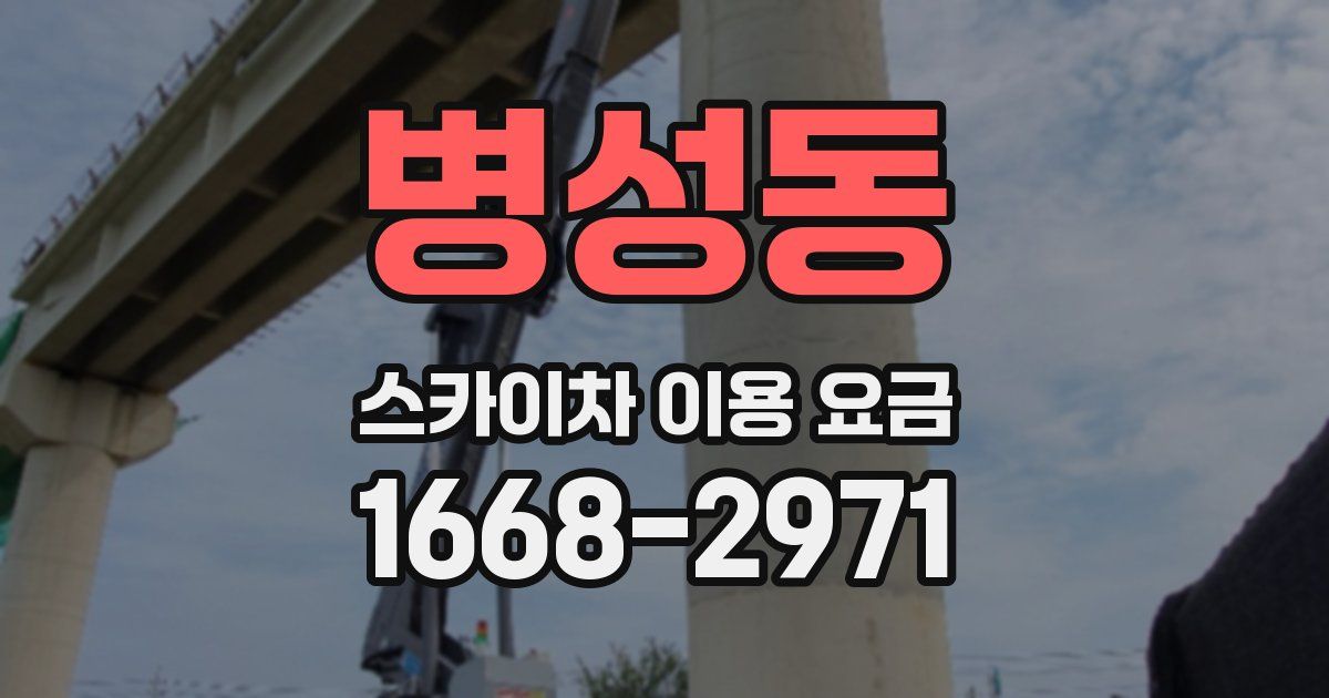 병성동 스카이차 이용 요금