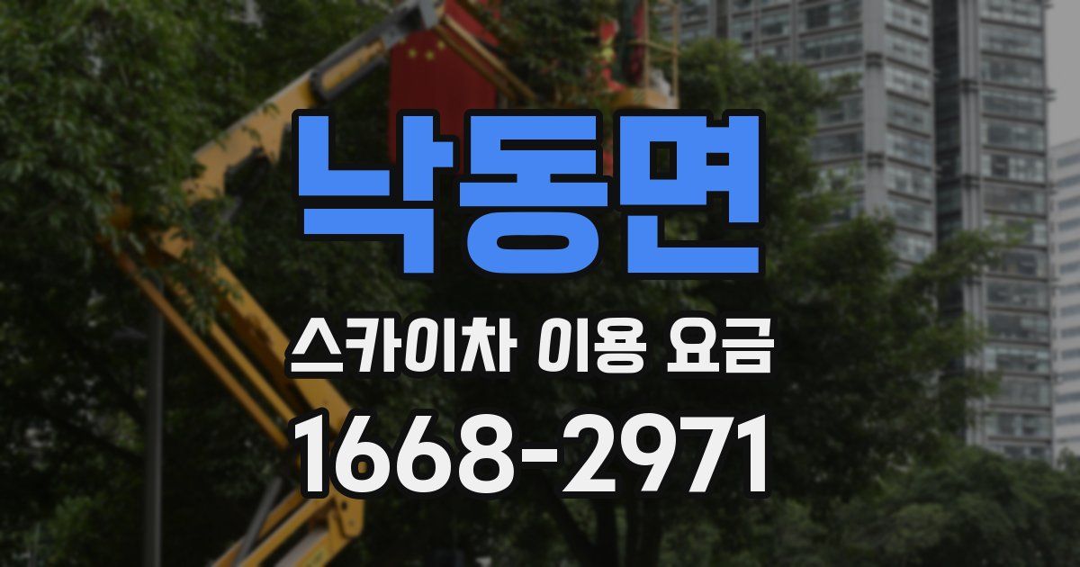 낙동면 스카이차 이용 요금