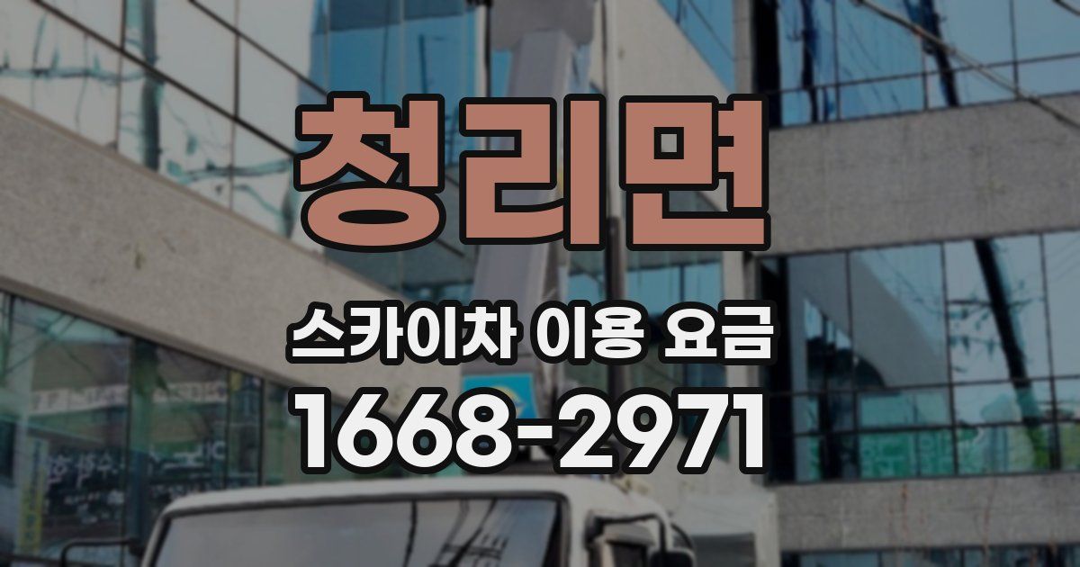 청리면 스카이차 이용 요금