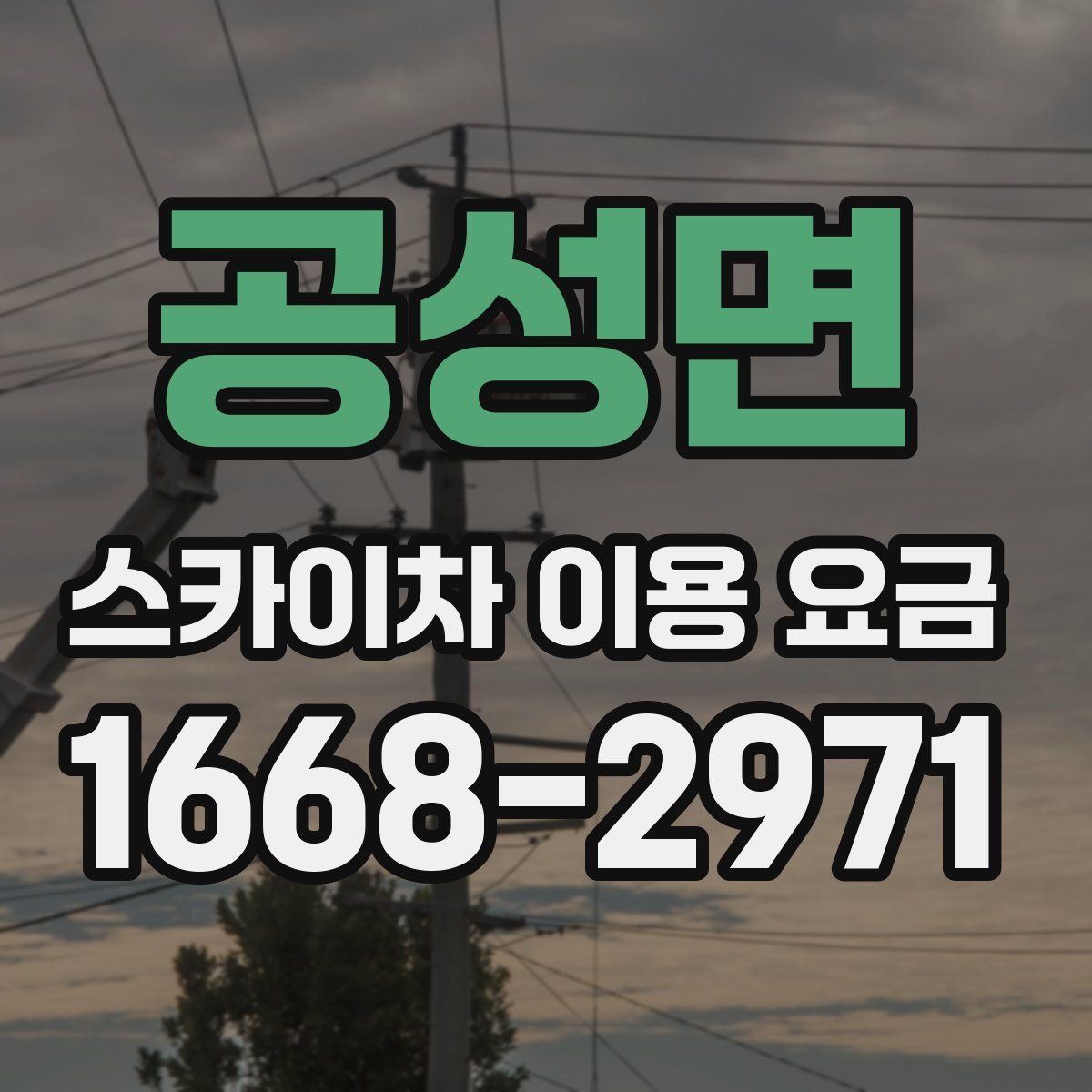공성면 스카이차 이용 요금