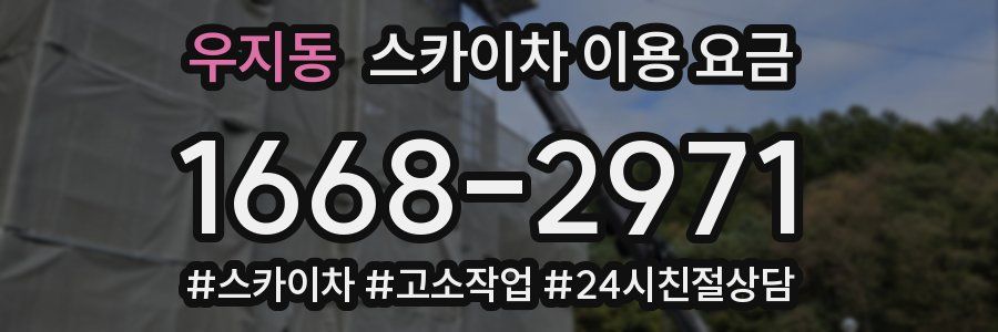 우지동 스카이차 이용 요금