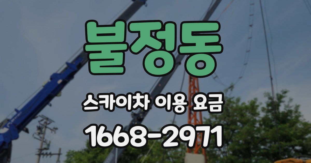 불정동 스카이차 이용 요금
