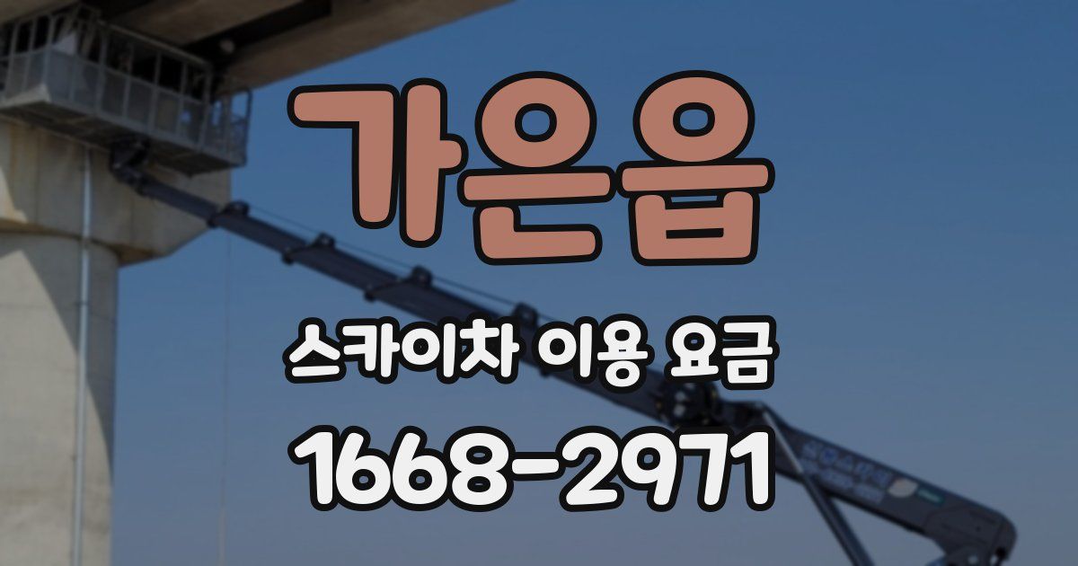 가은읍 스카이차 이용 요금