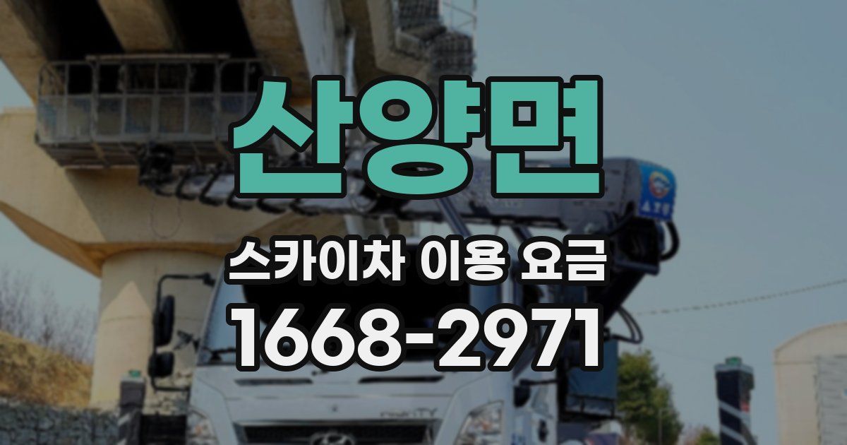 산양면 스카이차 이용 요금