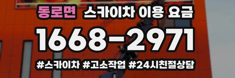 동로면 스카이차 이용 요금