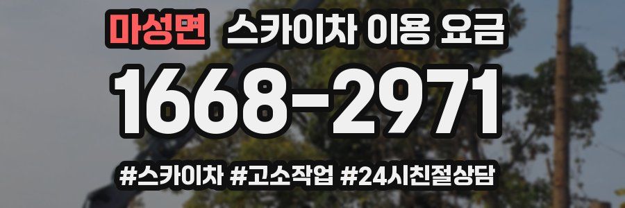 마성면 스카이차 이용 요금