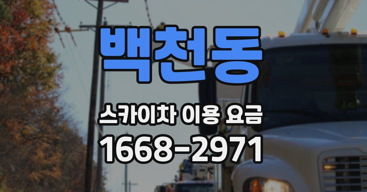 백천동 스카이차 이용 요금