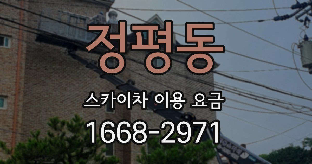정평동 스카이차 이용 요금