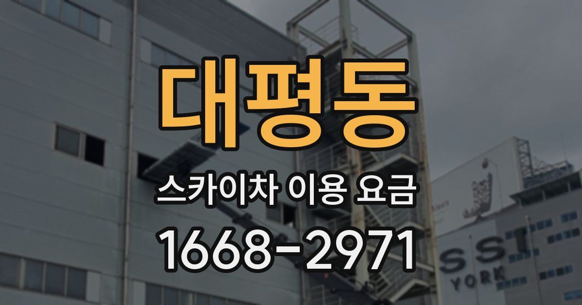 대평동 스카이차 이용 요금