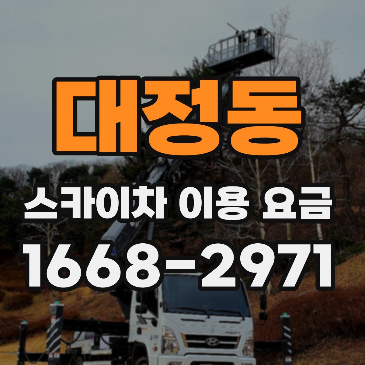 대정동 스카이차 이용 요금