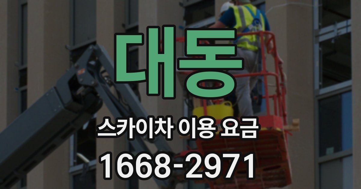대동 스카이차 이용 요금