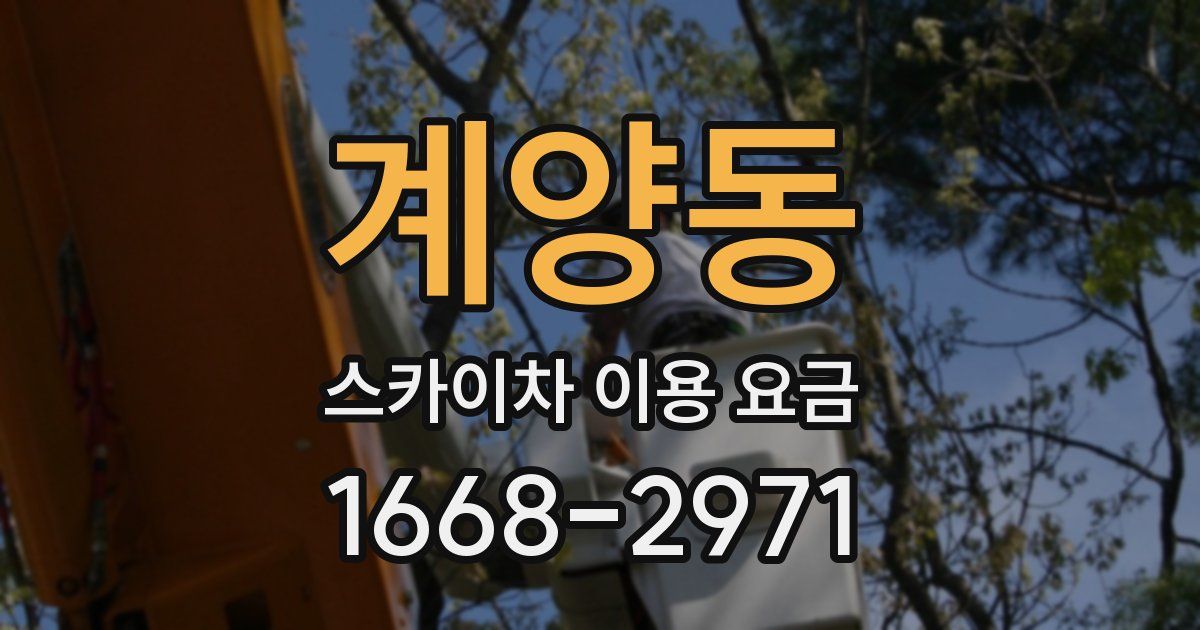 계양동 스카이차 이용 요금