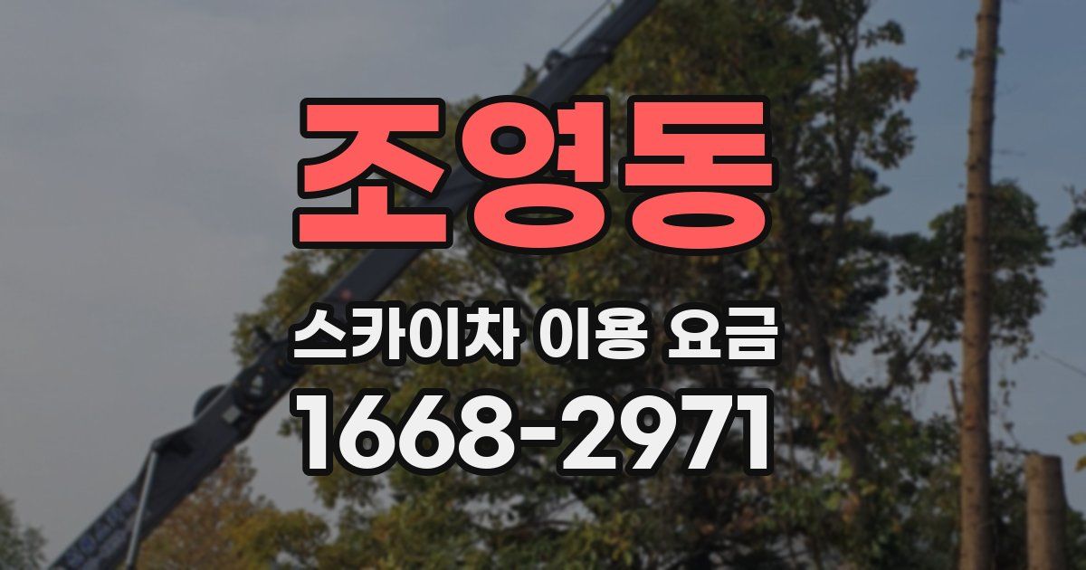 조영동 스카이차 이용 요금