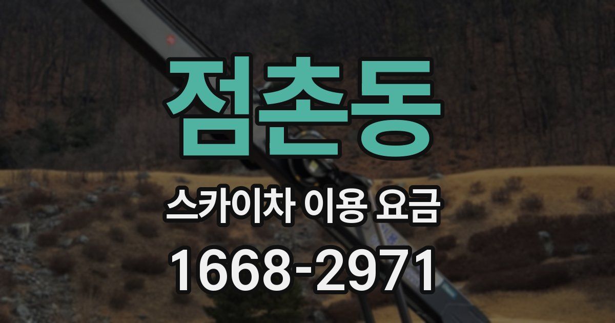 점촌동 스카이차 이용 요금