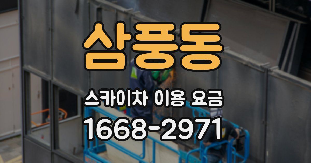 삼풍동 스카이차 이용 요금