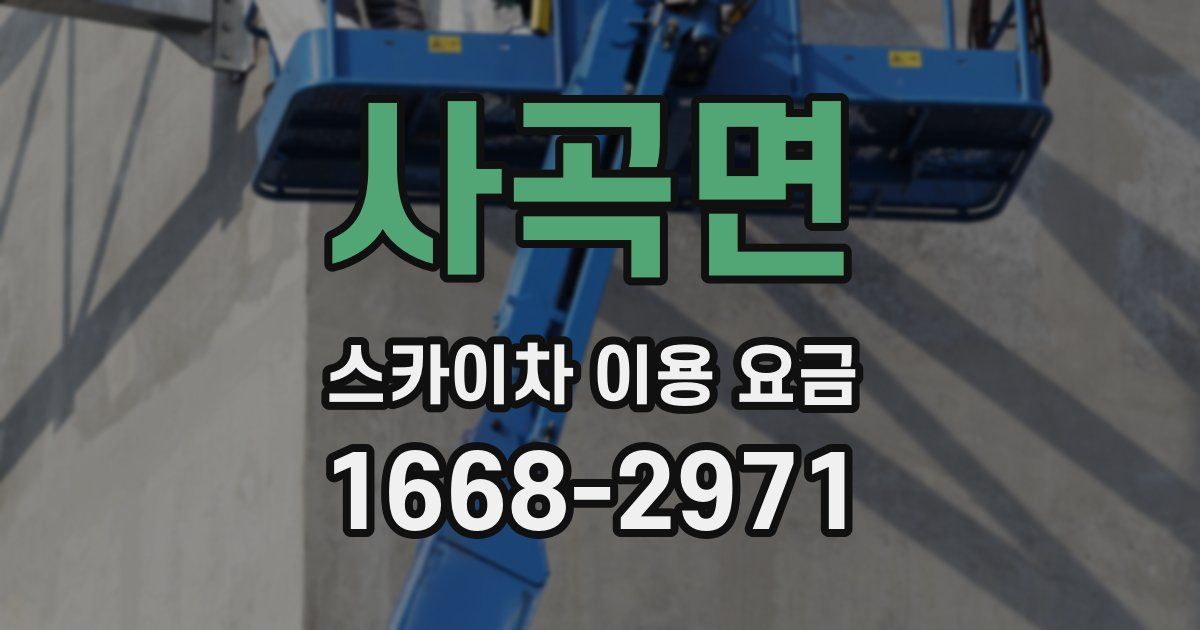 사곡면 스카이차 이용 요금