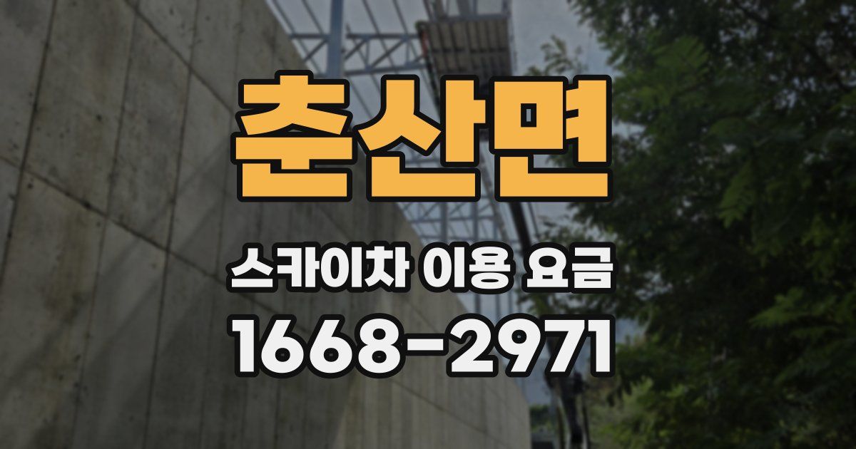 춘산면 스카이차 이용 요금