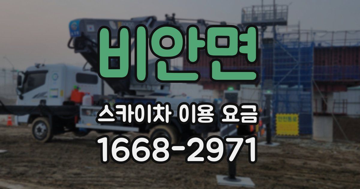 비안면 스카이차 이용 요금